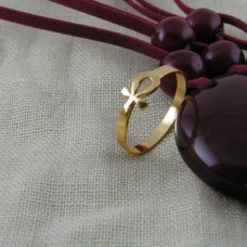 18k gold ankh key ring (Rings Collection)