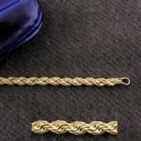 18K Gold Diamond Cut Rope chain necklace (Chains Collection)