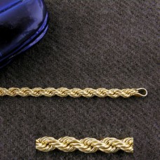 18K Gold Diamond Cut Rope chain necklace (Chains Collection)