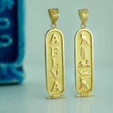  18k gold Double Sided customizable Egyptian cartouche