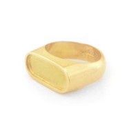 18K Gold King TuT horizontal Cartouche ring (personalized gifts)   18K Gold King TuT horizontal Cartouche ring (personalized gifts)