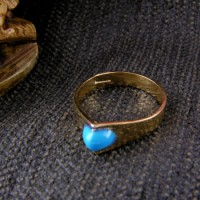 18k gold ring with turquoise sphere stone (Rings Collection)