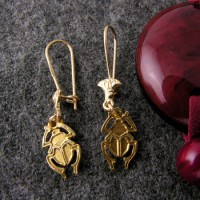 18k gold scarab earrings (jewelry gifts) 18k gold scarab earrings (jewelry gifts)