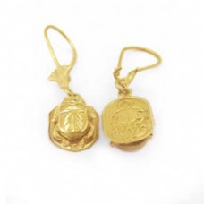 18k gold scarab earrings (jewelry gifts)