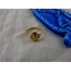 18k gold scarab ring with two lotus flowers (Rings Collection)