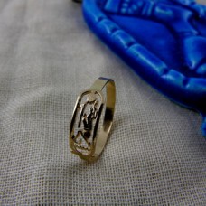 18K simple gold  Cartouche ring (Rings Collection)