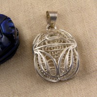 Filigree silver Egyptian scarab Pendant (jewelry gifts)