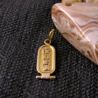 Heavy special Egyptian gold cartouche (personalized gifts)