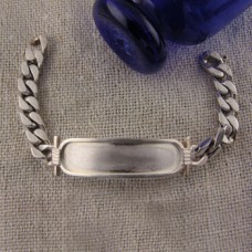 Silver cartouche bracelet