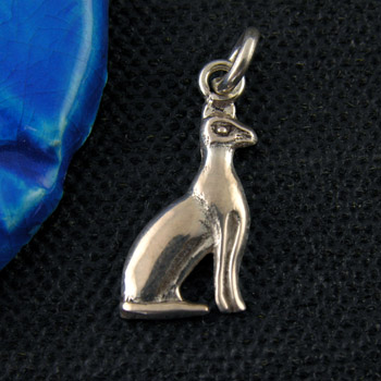 Silver Egyptian Bastet cat pendant (jewelry gifts)