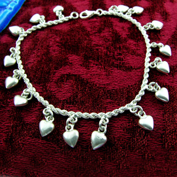 Silver Egyptian hearts Bracelet