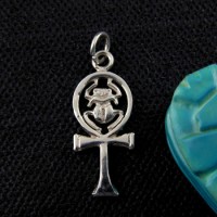 silver Scarab and Ankh pendant   (jewelry gifts) silver Scarab and Ankh pendant   (jewelry gifts)