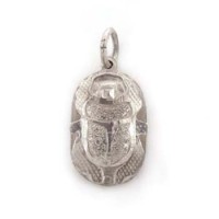 Solid Silver Egyptian scarab (jewelry gifts)