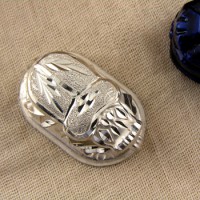 Solid Silver Scarab Pendant (jewelry gifts) Solid Silver Scarab Pendant (jewelry gifts)