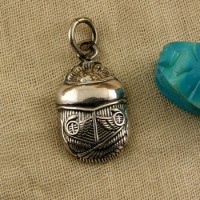 solid Silver scarab pendant (jewelry gifts)