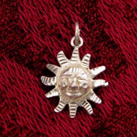 Sun face Silver pendant (jewelry gifts)